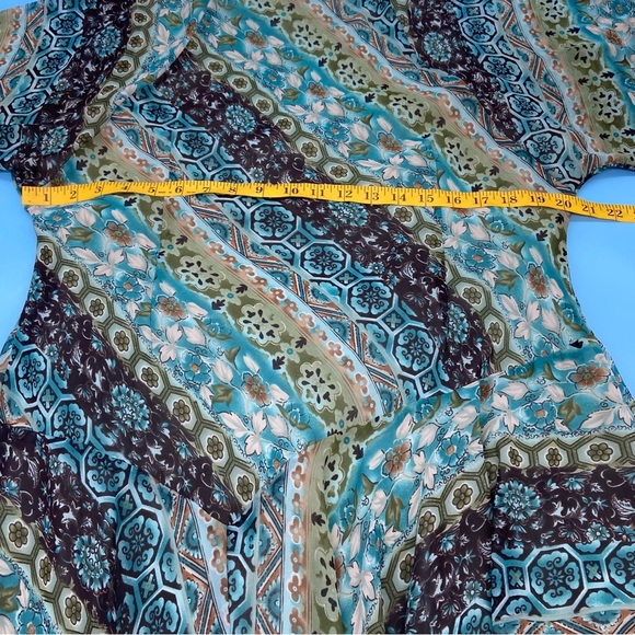 Lane Bryant Floral V-Neck Faux Wrap Midi Dress Blue 16 - Picture 11 of 11